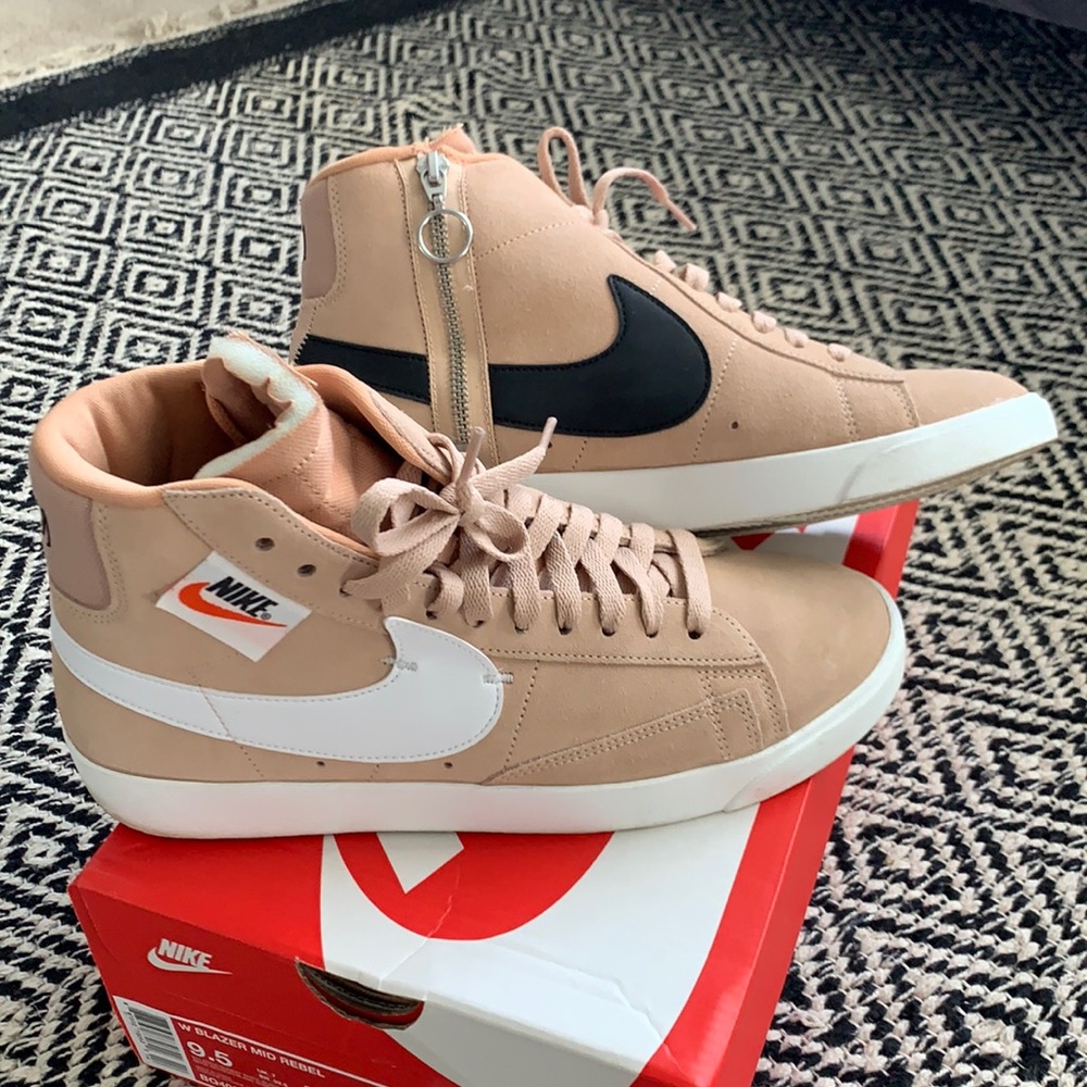 Nike Blazer Mid Rebel/ Bio Beige/ Summit White/ Black, Size 9.5 Women